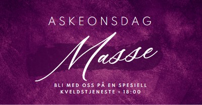 Askeonsdagsmesse purple modern-simple