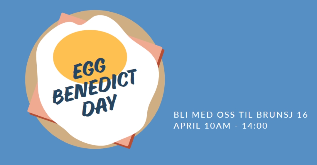 Egg Benedict Day blue whimsical-color-block