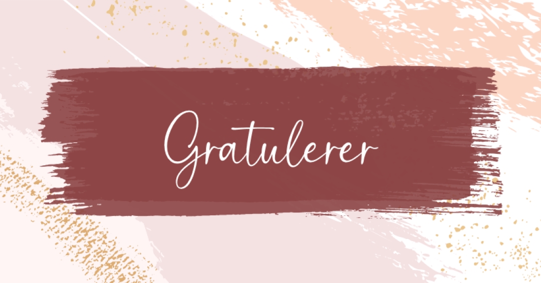 Enkle gratulasjoner pink organic-simple