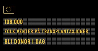 Bli organdonor i dag black modern-bold