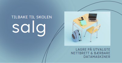 Tilbake til skolesalg blue modern-simple