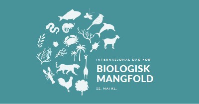 Feire verdens biologiske mangfoldsdag blue modern-simple