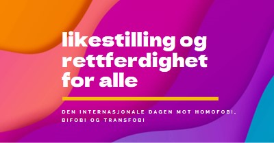 Ære den internasjonale dagen mot homofobi purple modern-bold