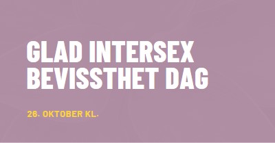 Glad intersex bevissthet dag purple modern-bold