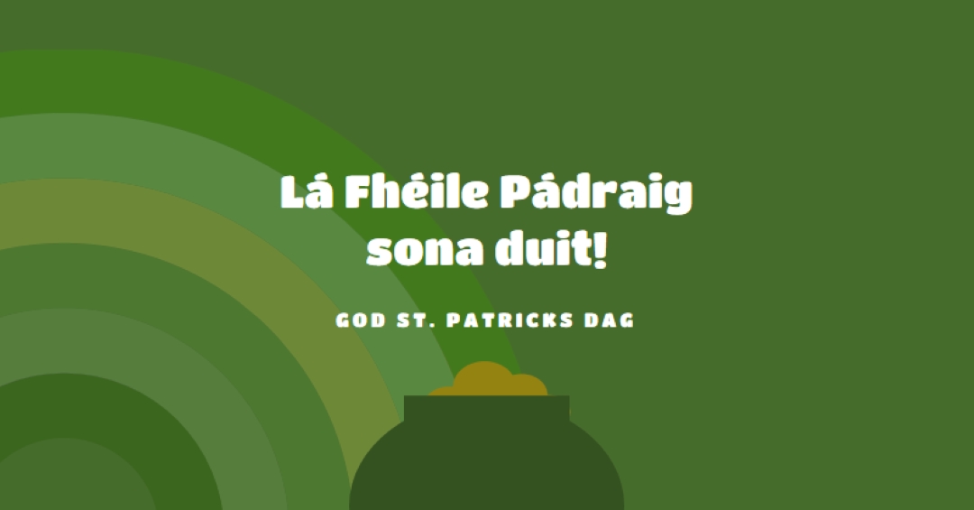 God St. Patricks dag green vintage-retro