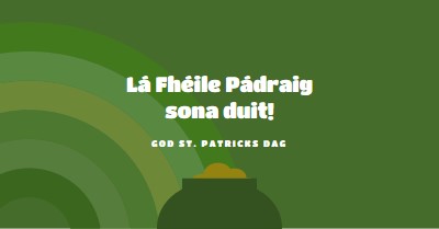 God St. Patricks dag green vintage-retro