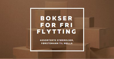 Bokser for fri flytting brown modern-simple