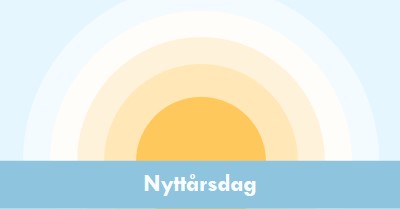 Nyttårssol blue modern-simple