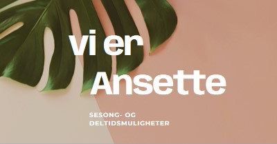 Vi ansetter sesongarbeidere pink modern-simple