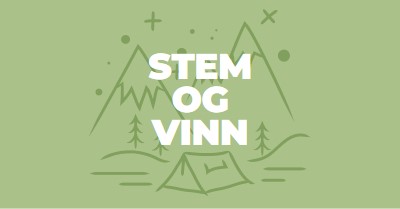 Stem og vinn green whimsical-line