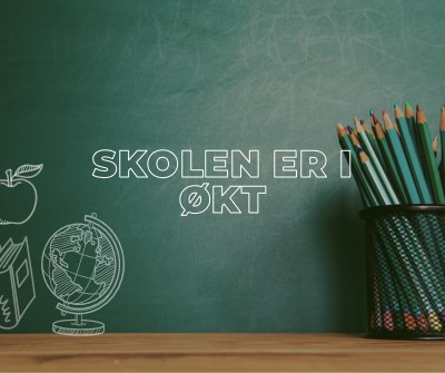 Skolen er i økt green modern-simple