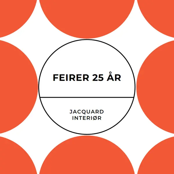 Feirer 25 år orange modern-geometric-&-linear