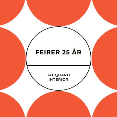 Feirer 25 år orange modern-geometric-&-linear