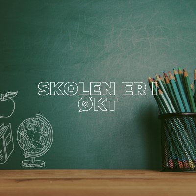 Skolen er i økt green modern-simple