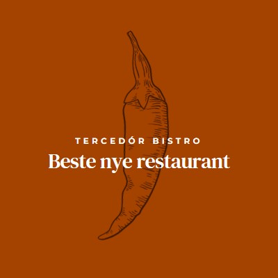 Vi er den beste nye restauranten red modern-simple