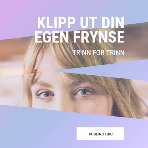 Klipp ut din egen frynse purple modern-bold