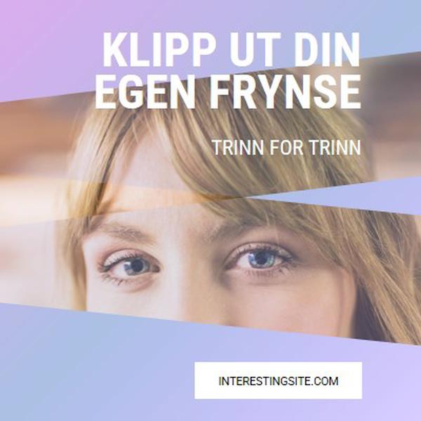 Klipp ut din egen frynse purple modern-bold