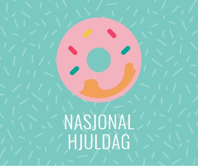 Yum det er National Donut Day blue modern-simple