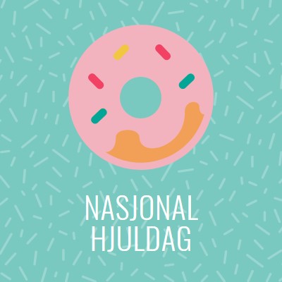 Yum det er National Donut Day blue modern-simple