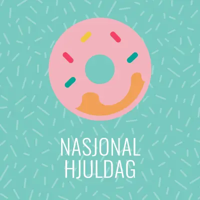 Yum det er National Donut Day blue modern-simple