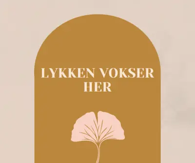 Lykken vokser her gray organic-boho