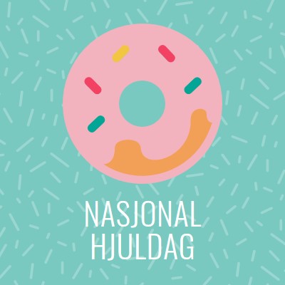 Yum det er National Donut Day blue modern-simple