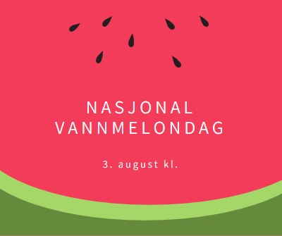 Nasjonal vannmelondag pink modern-simple