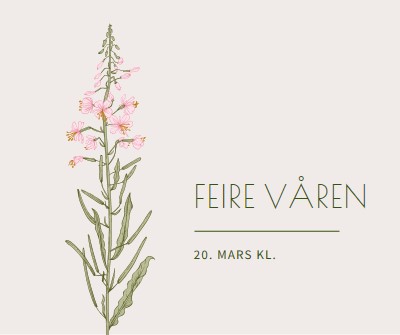 Feire våren white vintage-botanical