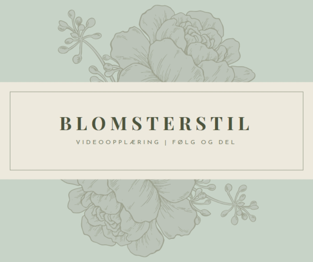 Digital bukett blue vintage-botanical