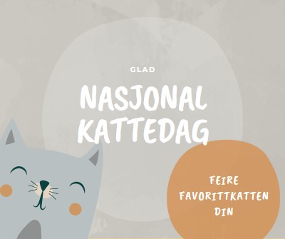 God nasjonal kattedag gray organic-simple