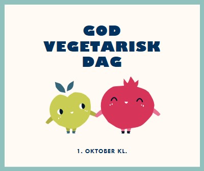 God vegetarisk dag white whimsical-line