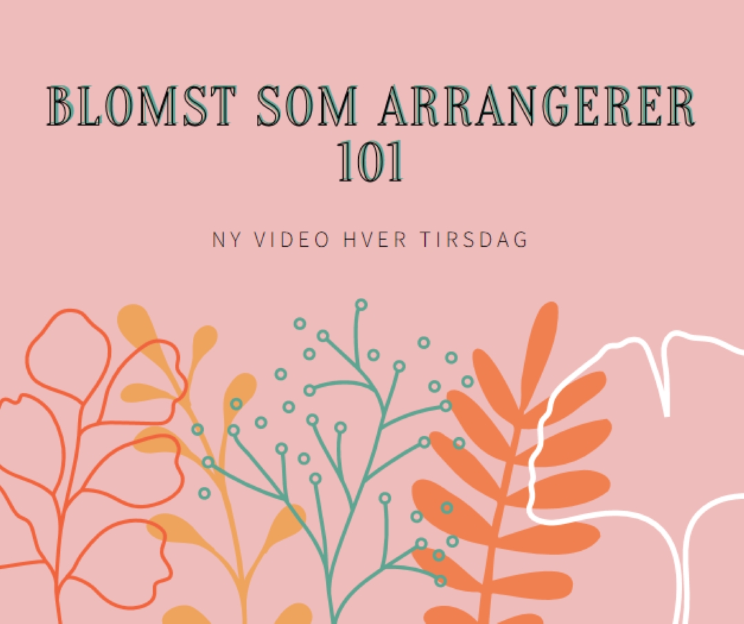 Flørtende blomster pink whimsical-line