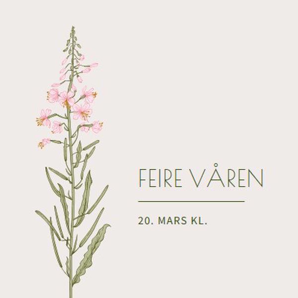 Feire våren white vintage-botanical