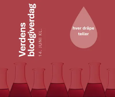 Verdens blodgiverdag red modern-bold
