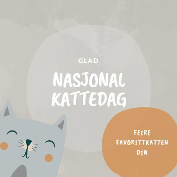 God nasjonal kattedag gray organic-simple