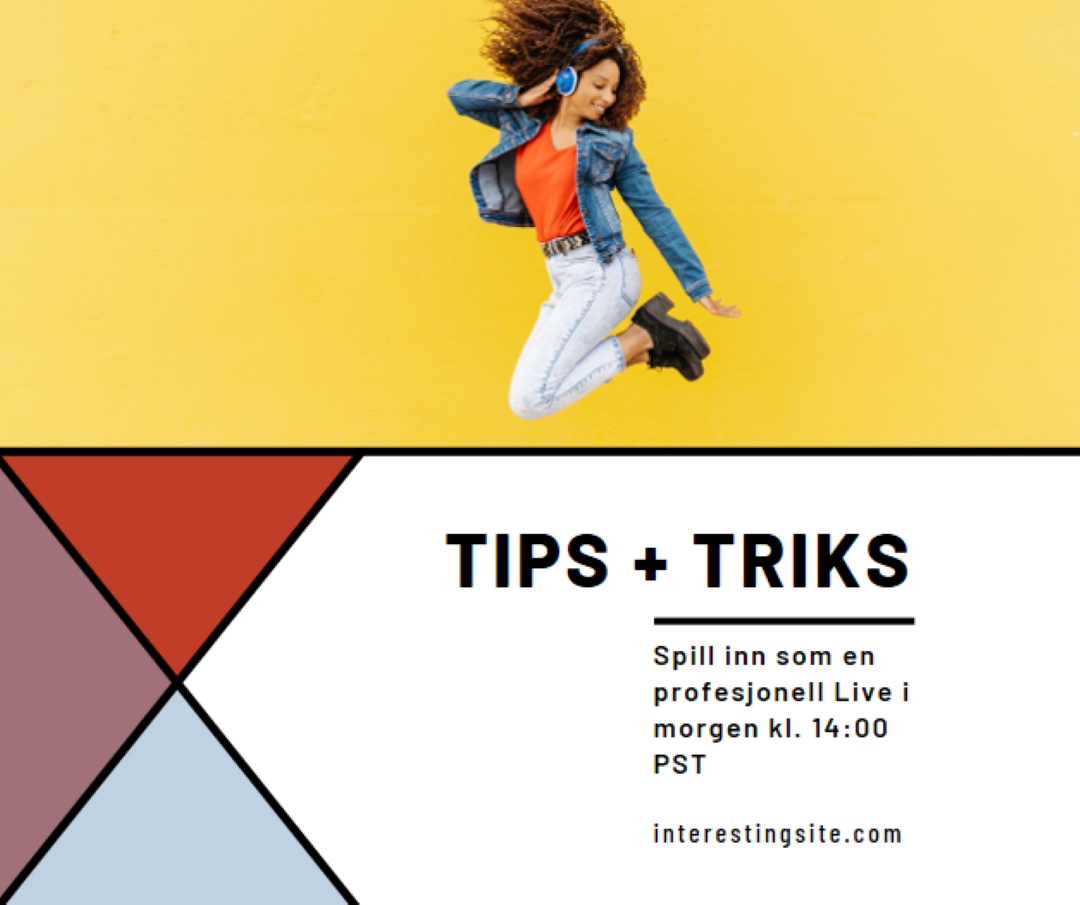 Musikk til ørene mine yellow modern-bold