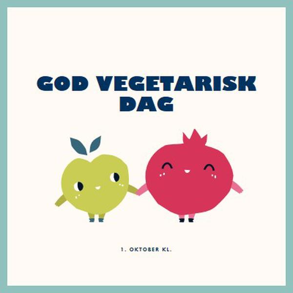 God vegetarisk dag white whimsical-line