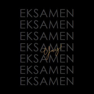 Yay til eksamen black modern-simple