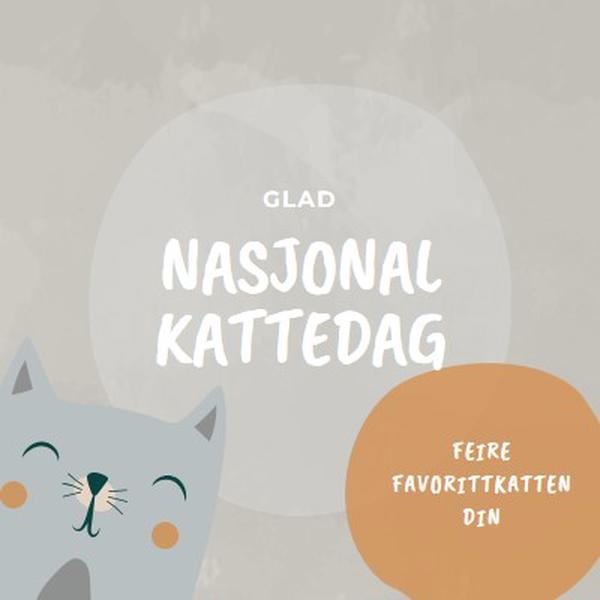 God nasjonal kattedag gray organic-simple