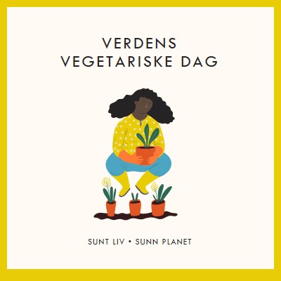 Det er verdens vegetariske dag white modern-simple