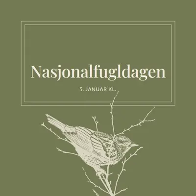Fjærkledde venner green vintage-botanical