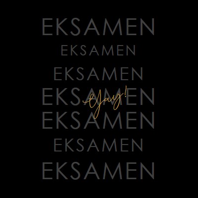 Yay til eksamen black modern-simple