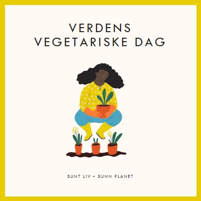 Det er verdens vegetariske dag white modern-simple