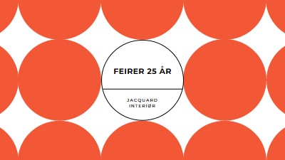 Feirer 25 år orange modern-geometric-&-linear