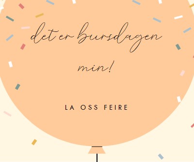 La oss feire bursdagen min yellow whimsical-line