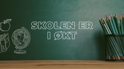 Skolen er i økt green modern-simple