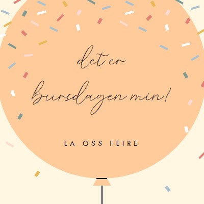 La oss feire bursdagen min yellow whimsical-line