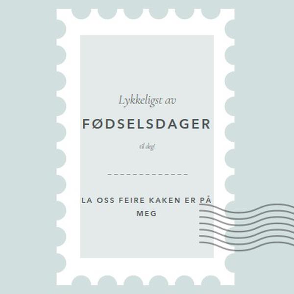 Fantastisk bursdag blue modern-simple