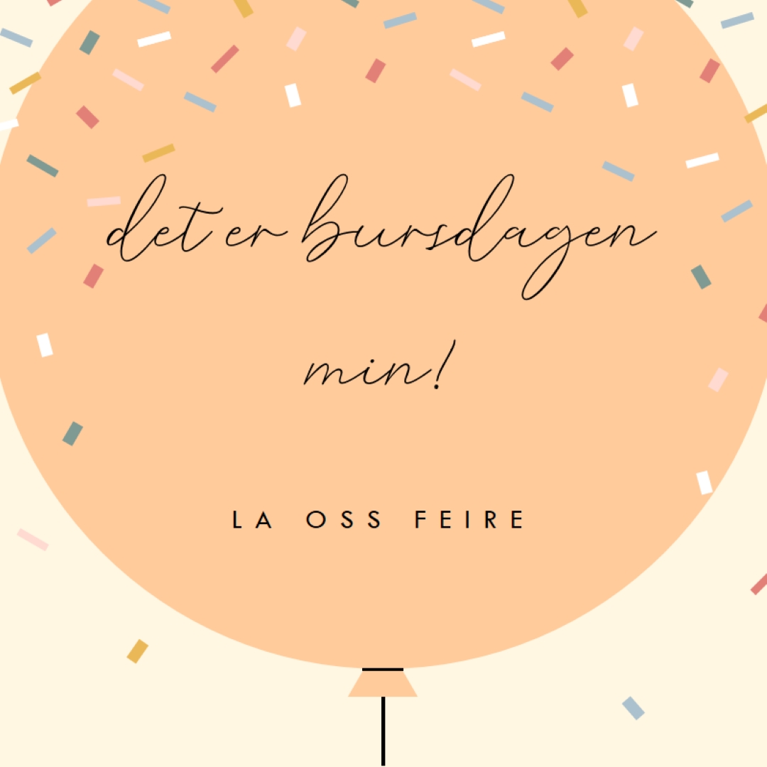 La oss feire bursdagen min yellow whimsical-line
