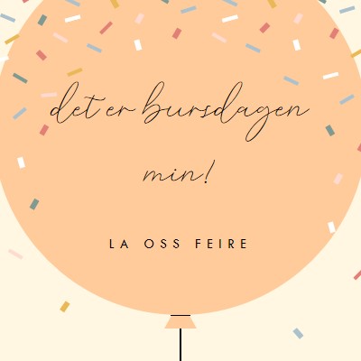 La oss feire bursdagen min yellow whimsical-line